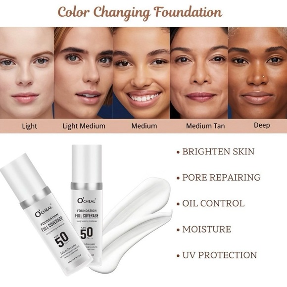 2x SPF50 All-in-one foundation ,Flawless Color Changing Foundation Sunscreen - Picture 7 of 8